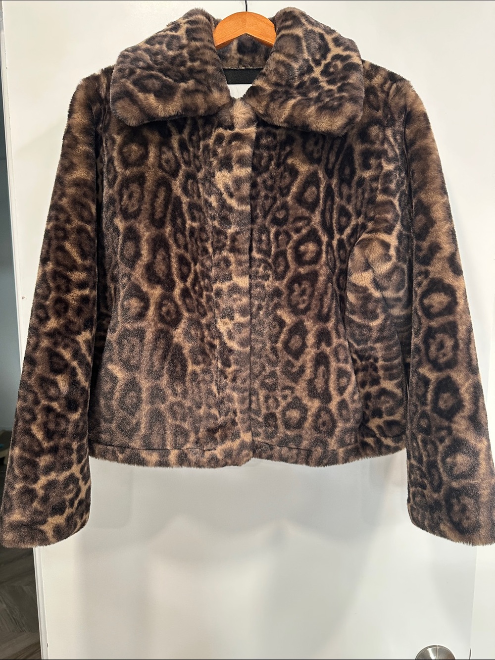 Apparis Leopard Print Teddy Jacket - Brown